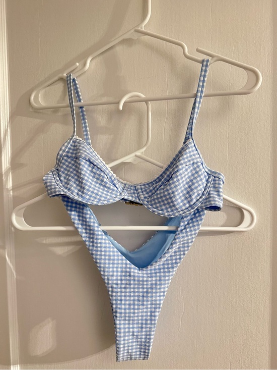 Kulani Kinis Other - Kulani Kinis Blue Gingham Bikini Set